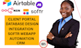 setup your airtable database, softr webapp, client portal and airtable interface