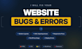 fix bugs, broken layouts, or errors on your website