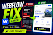 design, fix, and optimize webflow website or landing page