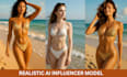 realistic ai influencer model for instagram, fanvue, nsfw onlyfans promotion sfw
