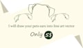 create high quality pet ears outline for your tattoo or gift