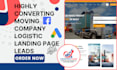 generate moving company logistic leads landing page auto transport meta ads