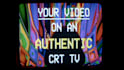 record your video or image on a crt retro analog TV screen