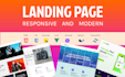 develop your responsive landing page HTML, CSS, javascript