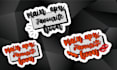 design  aesthetic text based sticker pack using canva