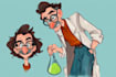 design a 2d cartoon character