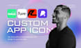 design a professional and modern app icon logo