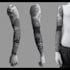 create sleeve tattoo design in geometric style