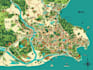 map illustration, fantasy map, vector and cartography map