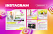 design cute grunge social media post or banner ads design