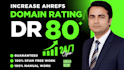 increase ahrefs, domain rating DR 80 plus