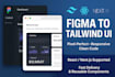 convert figma to responsive HTML CSS using tailwind CSS