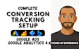 setup conversion tracking for google ads, ga4 to track sales or leads