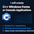 develop custom windows apps or console applications