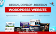 design, develop, and redesign a responsive wordpress website