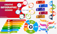 design flow charts, pie charts, timelines business,  canva infographics designs
