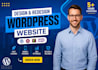 create wordpress website design and development  in elementor