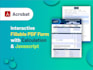 create fillable PDF forms, advanced digital form with calculation and javascript