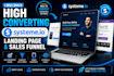 build high converting  systeme io landing page and sales funnel