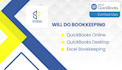 do bookkeeping using quickbooks online and quickbooks desktop