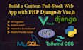 develop custom website with django and mysql