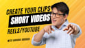 be your personal tiktok clipper short intagram youtube video stream reels clip