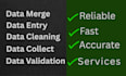 clean , format, merge,spiit xl data entry