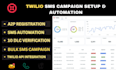 setup twilio SMS automation, twilio api integration,  ivr calling, autoresponder