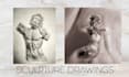draw hyperrealistic sculpture studies in graphite 300 dpi print ready