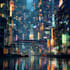 draw cyberpunk futuristic city art