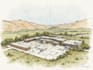 draw landscape sketch, architectural site plan, map