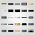 create minimalist flat icon set