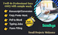 do handwritten to word, copy paste typing, and form filling jobs