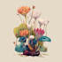 make botanical illustrations of flowers, plants