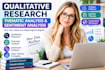 conduct qualitative research, thematic analysis and sentiment analysis
