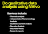 do qualitative research, thematic analysis, and sentiment analysis