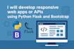 develop responsive websites and apis in python flask