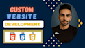 do custom website development as front end developer