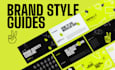 design logobook or brand guidelines with identity system