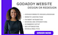 build your godaddy website design, godaddy ecommerce store, godaddy development