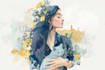 draw book illustration in watercolor