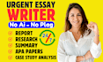 do urgent essay writing as an essay writer