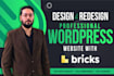 design wordpress website design using bricks builder, crocoblock, jetengine