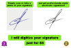 digitize your  handwritten signature