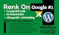 optimize wix, webflow, wordpress or weebly SEO to boost google ranking, traffic