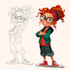 create cartoon character design mascot