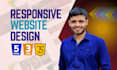 design responsive website and landing page using HTML, CSS, and javascript