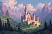draw a natural landscape and background illustration