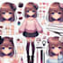 make a vtuber model character sheet anime art style