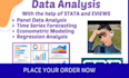 do statistical data analysis, spss data analysis, stata, projects, reports